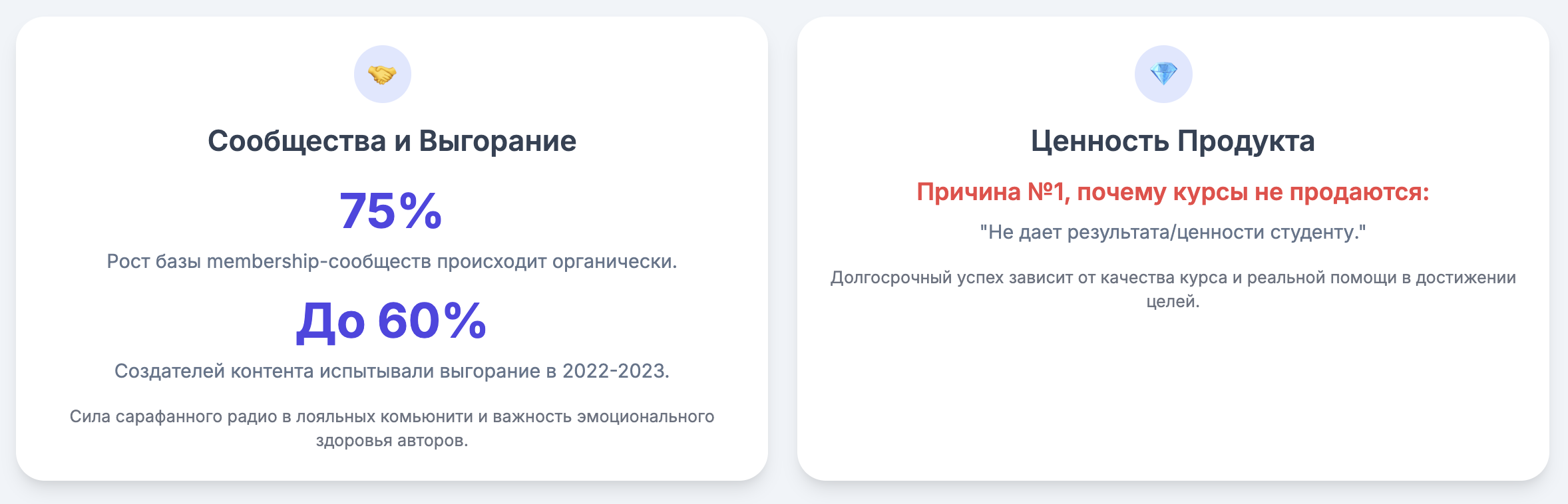 Продажи vs. ценность продукта
